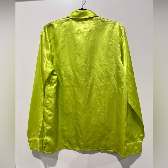 Stussy lime green sating button down - Picture 3 of 3